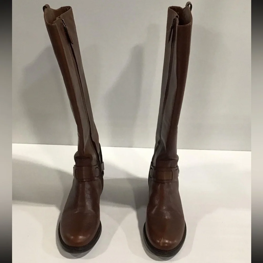 Women’s Tory Burch Brown Leather Riding Boot Size 6.5M